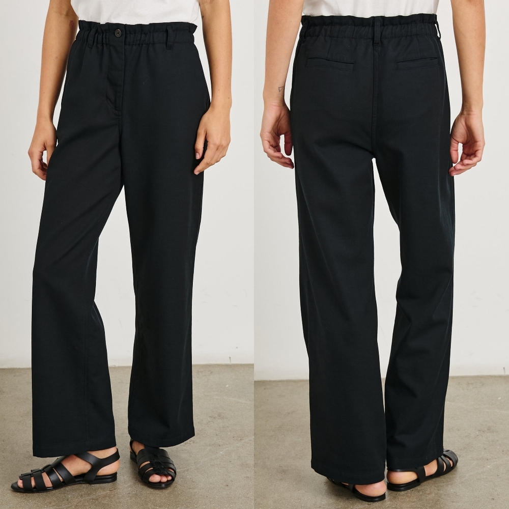 Rails Lira Pants Black Washed Size M Tencel Cotton Lightweight
